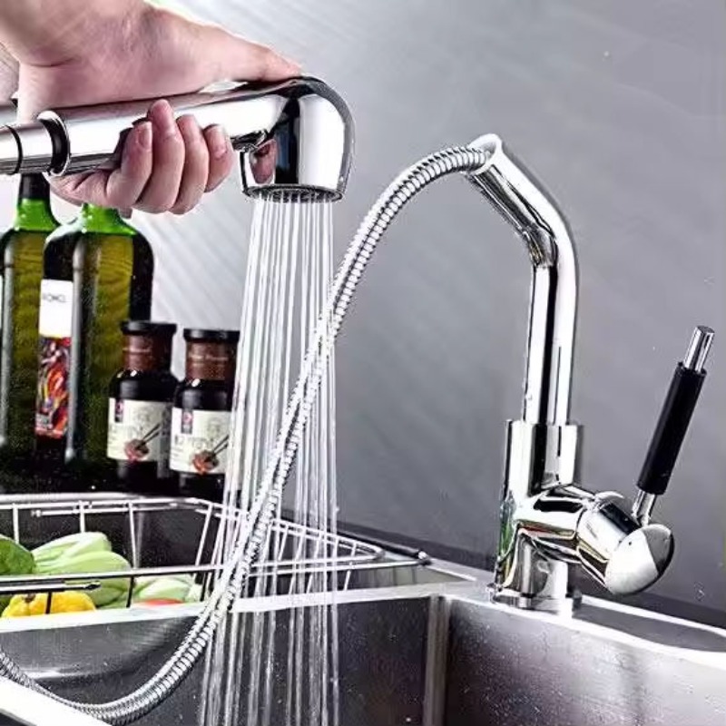 Commercial Kitchen Tap With Spray - Wyciągana bateria kuchenna z obrotową wylewką
