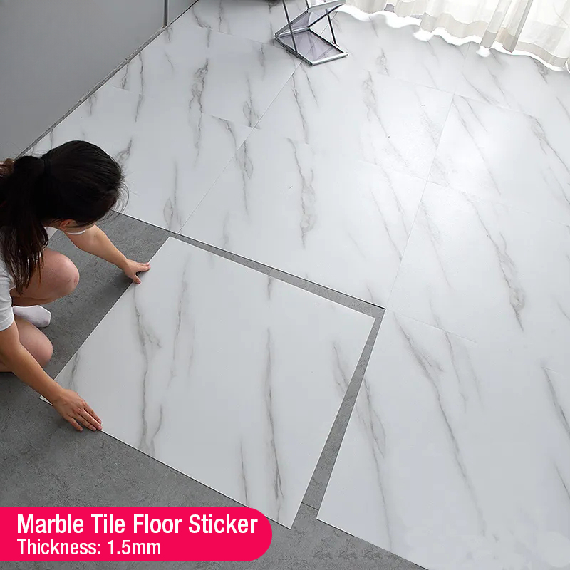 Commercial Kitchen Tiles - Symulowana gruba marmurowa płytka podłogowa Naklejka