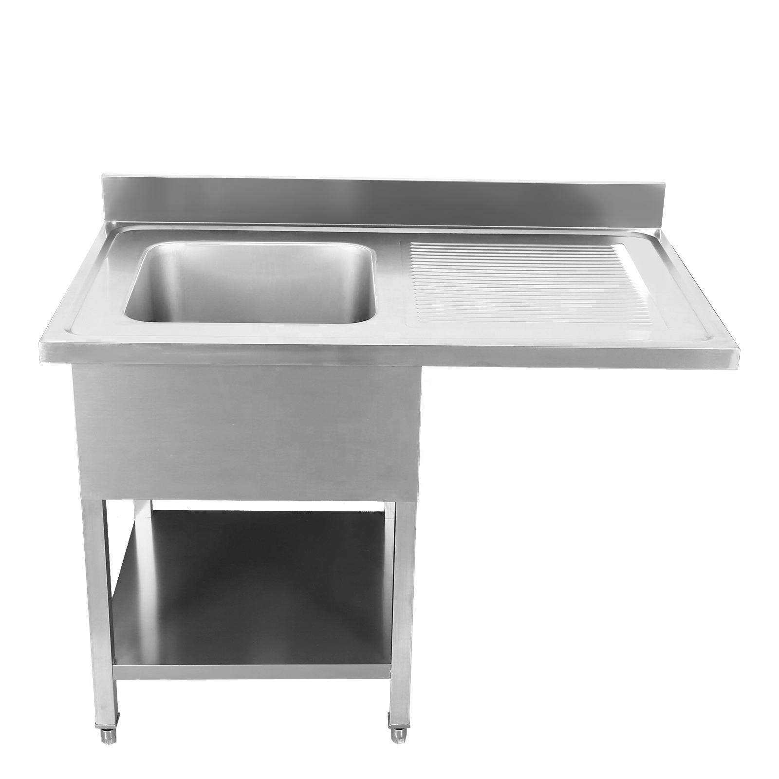 Commercial Kitchen Sink - Stół roboczy ze stali nierdzewnej, zlewozmywak