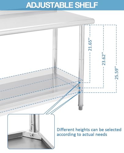 Stół roboczy ze stali nierdzew – Commercial Kitchen Backsplash recenzja i cena