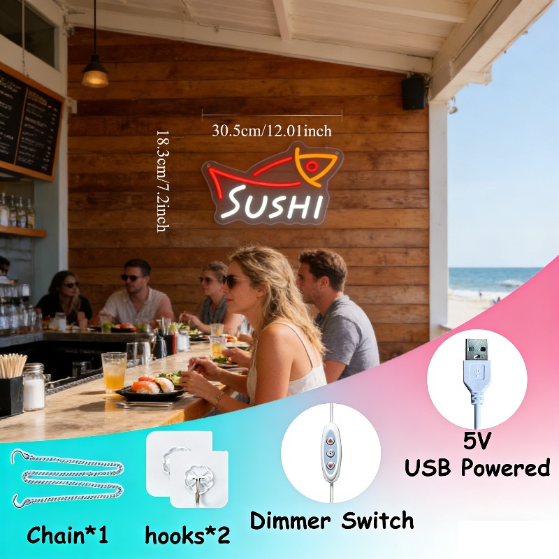 Neonowy znak LED w kształcie r – Commercial Kitchen Japanese recenzja i cena