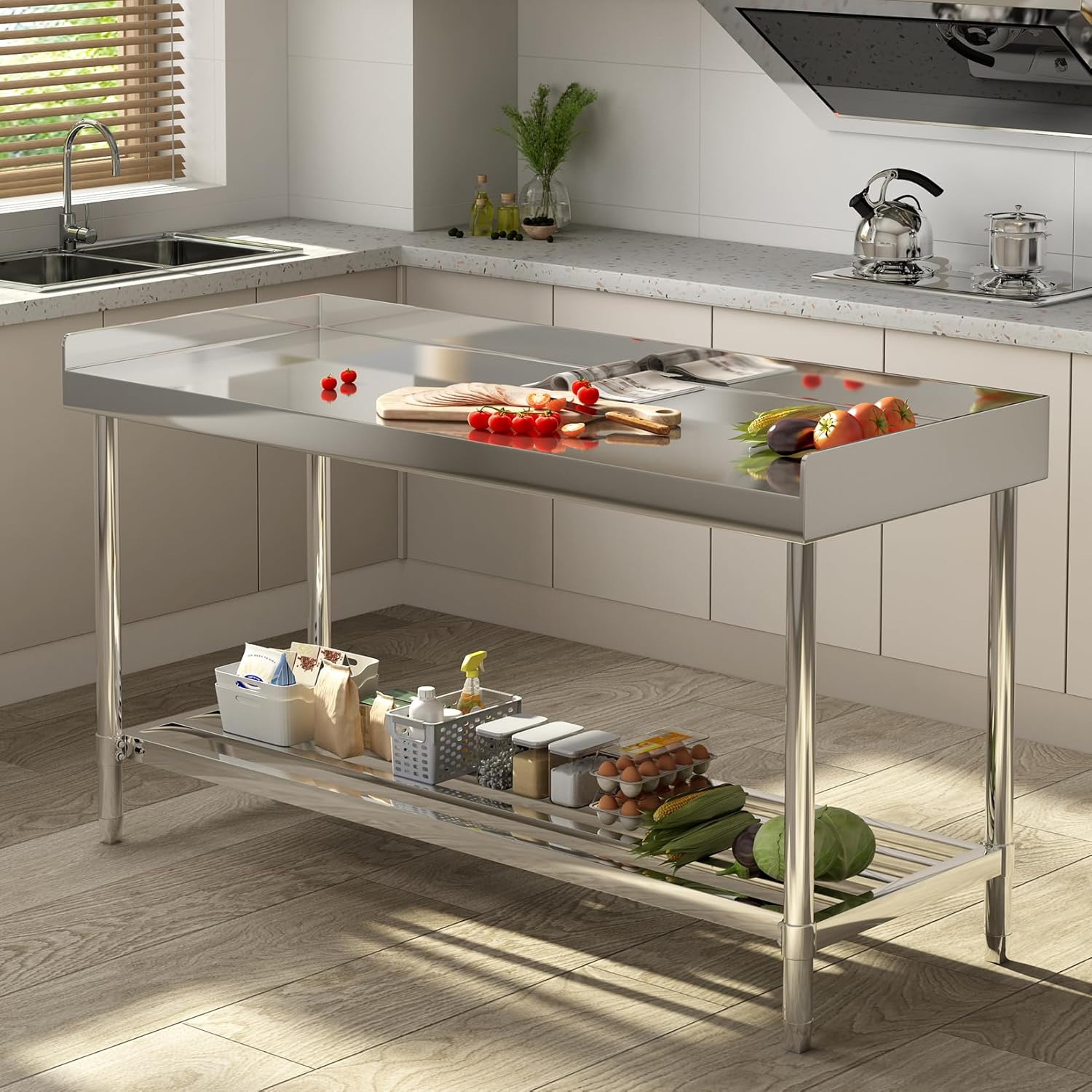 Stół roboczy ze stali nierdzew – Commercial Kitchen Backsplash recenzja i cena